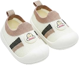 Infantso Brown Color with Cute Baby Design Non-Slip Baby Sock Shoes for Toddlers -Soft, Breathable & Anti-Skid Floor Sneakers