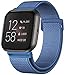 HAPAW Nylon Bands Compatible with Fitbit Versa/Versa 2, Soft Adjustable Breathable Sport Replacement Strap Band Accessories Wristband Women Man for Versa Smartwatch