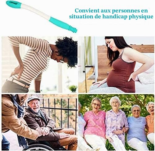 Aide à la Toilette Wipe Easy, Longue portée Comfort Wipe Poignée Range Comfort Porte-essuie-Glace inférieur
