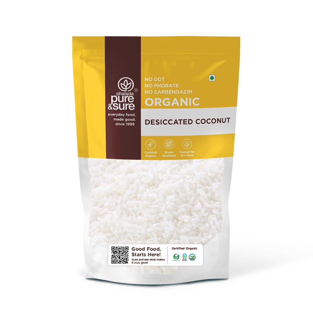 Pure & Sure Organic Desiccated Coconut Powder 250 gm | 100% Natural Nariyal Powder | Ideal for Baking, Cooking, and More | Authentic Coconut Flavor