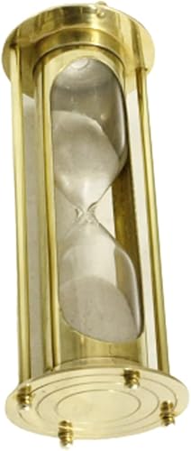 Miniatura 4 de The RELIC House - Temporizador de arena náutico con reloj de arena de latón, elegante reloj de cristal de hora, decoración temática náutica para