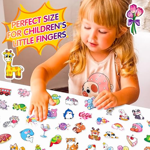 Image of 50 PCS Cute Stickers, Mixed Adorable Animal Stickers Bulk, Reusable Waterproof Kawaii Vinyl Sticker for Water Bottles