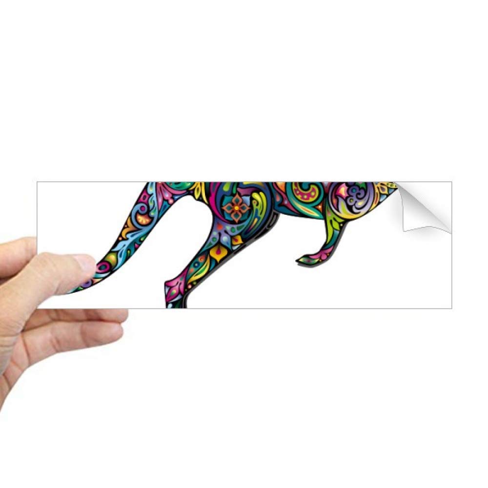 Sticker rectangulaire étanche à motif kangourou haute définition pour vitrage