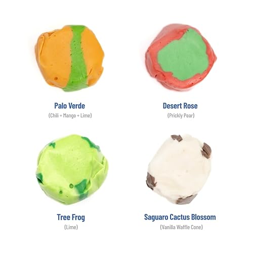 Vista 25 de Taffy Shop Florida Taffy - Caramelos masticables suaves y gourmet, paquete variado, aperitivo dulce a granel, regalo fresco y sin gluten, 30 piezas