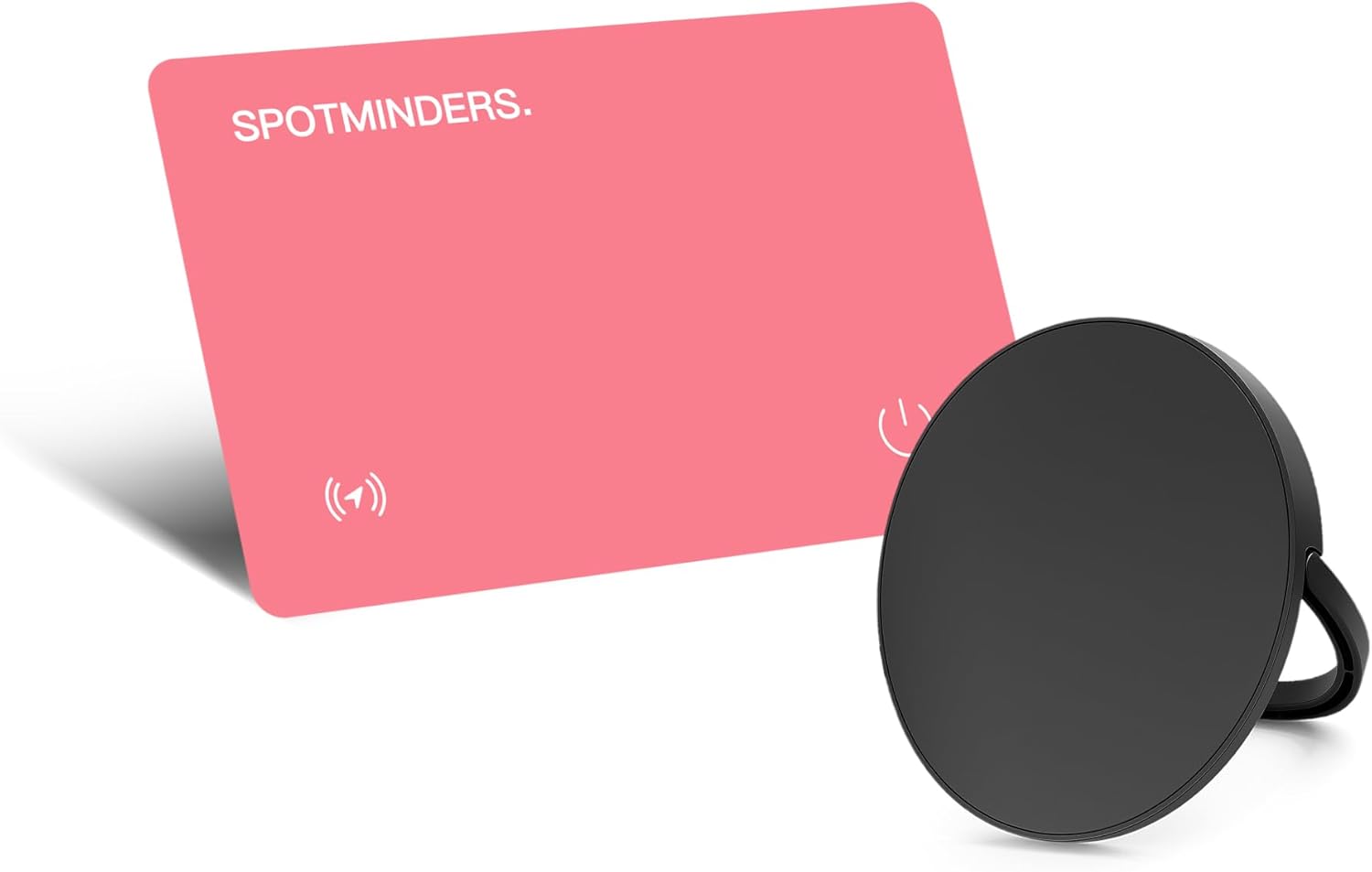 SPOTMINDERS Wireless Charger & Apple MFi Certified Wallet Tracker Bundle - Works with Apple Find My Tracking Card for Wallet Card Rechargeable Tag IP68 Waterproof 0.07in Slim iPhone Item Finder