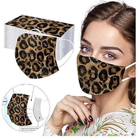 Adult Three-Layer Dust-Proof Protective Leopard Print Breathable_mask_disposable Face_Masks_Coverings Cover