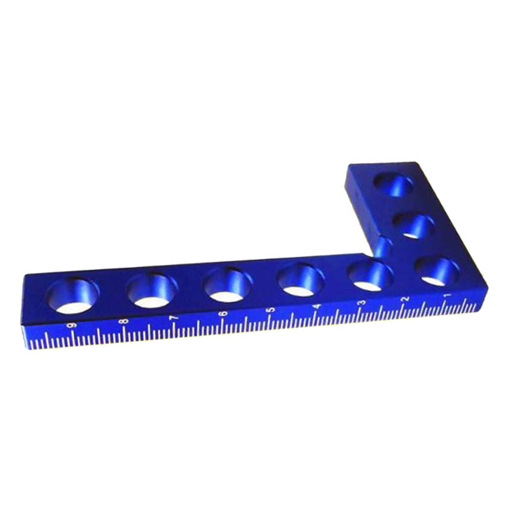 CALANDIS 90 Degree Precision Woodworking Positioning Mini Square 100mm Metric_Blue
