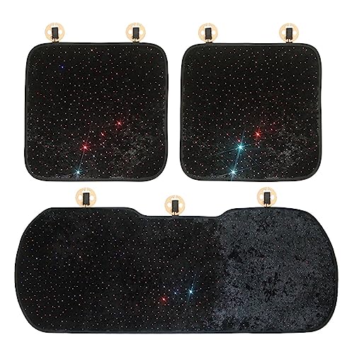 Housses de siège avant en peluche et coussins strass universels pour voiture