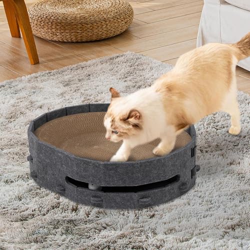 Jouet à gratter carton pour chat moderne avec balles cloches