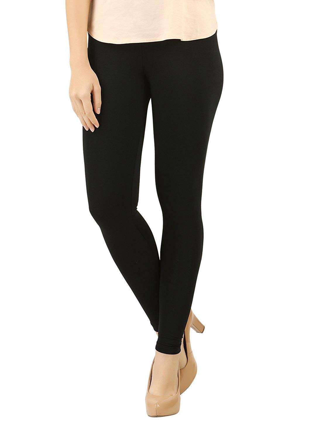 fitg18 Women's Slim Fit Poly Cotton Tights (FITG18_Black_Free Size)-picture-10