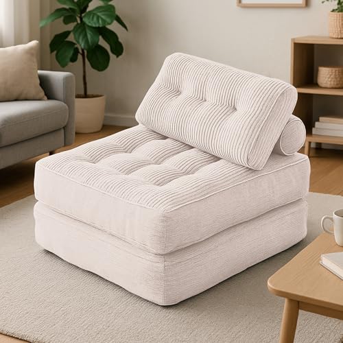 La mejor comparación de Salas Con Sofa Cama comprados en linea. 41 MAGMALIFE Sofá Plegable 2 en 1, Terciopelo Suave, Relleno de Memory Foam, Respaldo Antideslizante, Color Gris, 85x85x78 cm, Se Convierte en Cama, Ideal para Sala, Recámara u...