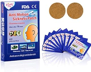 ifory 40 Count Motion Sickness Patches, for Kids and Adults Cruise, Plane, Train, Bus, Sea Scikness Patches with Waterproof and Non Drowsy