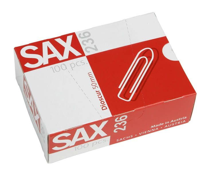 Sax 236 Büroklammern, 100 Stück, 50 mm Größe