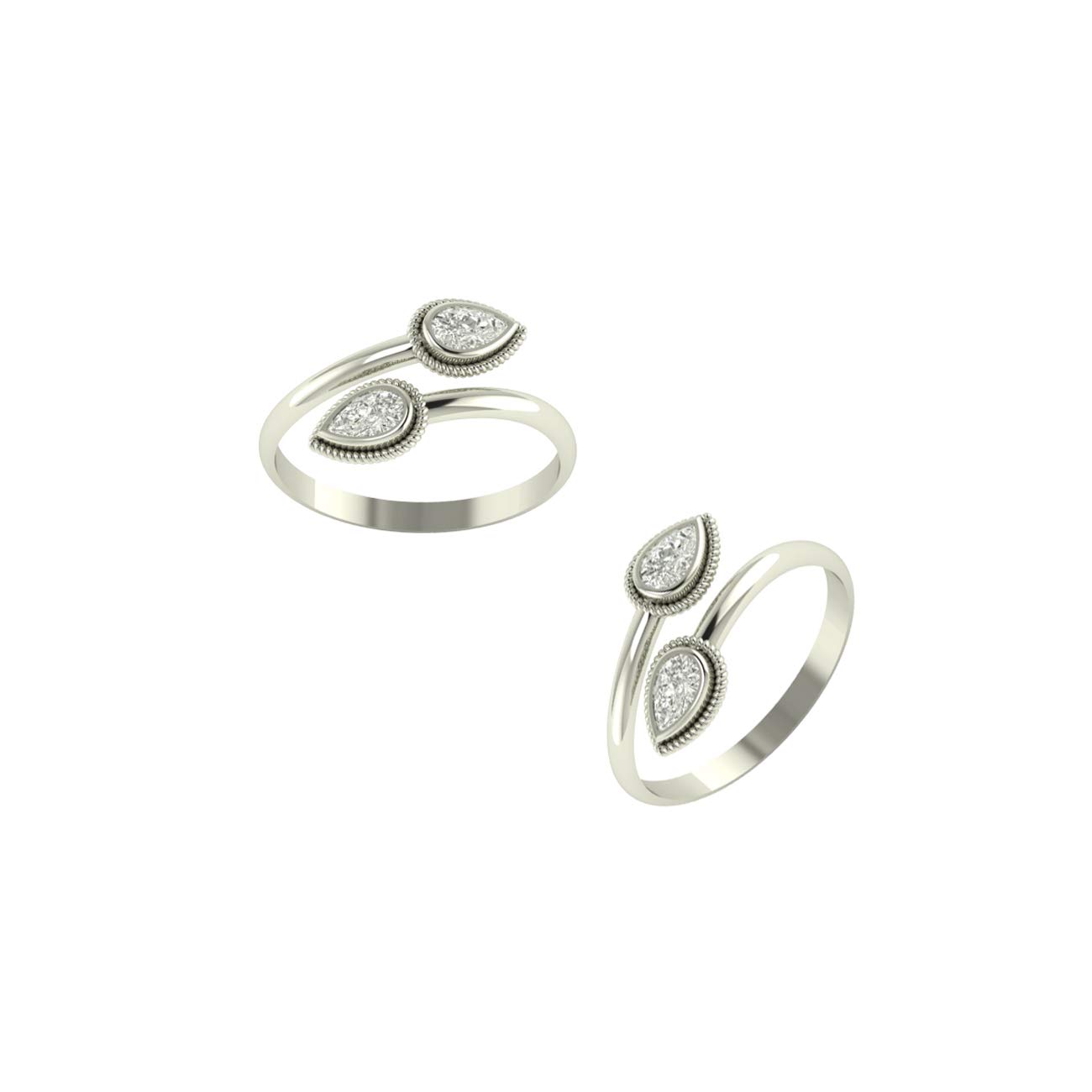 Peenzone 92.5-925 Sterling Silver Cubic Zirconia Toe Ring Leg Finger Rings for Women Girls - DESIGN-picture-25