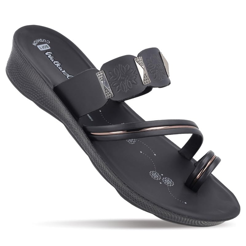 Image of WALKAROO Women's Casual Wedge Sandal|Soft Cushion Footbed&Anti-Slip Outsole,Textured Multi Strap Closure|Stylish,Fashion & comfortable for all day use|W7673