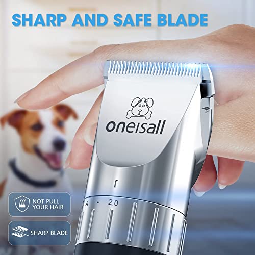 oneisall Cat Hair Trimmer,Quiet Cat Clippers for Matted Hair,Cordless Cat Grooming Kit with Comb,3 Speed Cat Shavers for… - Image 4