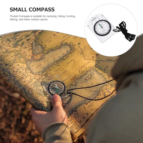 Set de 4 brújulas portátiles para camping y senderismo miniatura 3
