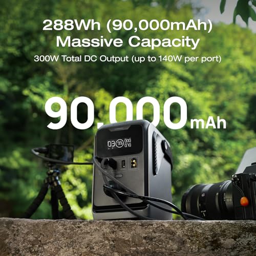 Image of EF ECOFLOW TRAIL 300 DC Power Bank Station, 288Wh Outdoor Portable Power Station, LiFePO4 Battery, 300W DC Output, Compact Solar Generator for Camping, Travel, and Emergency (No AC Outlet Included)