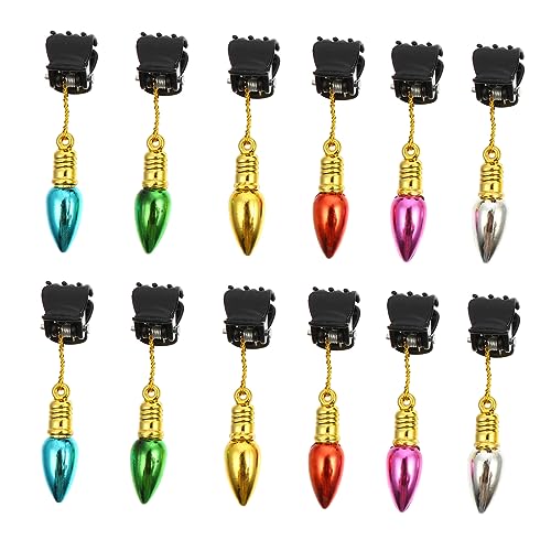 GRIRIW Beard Lights Men Christmas Decor 24pcs Whisker Clips Bristle Beard Ornaments Random Color