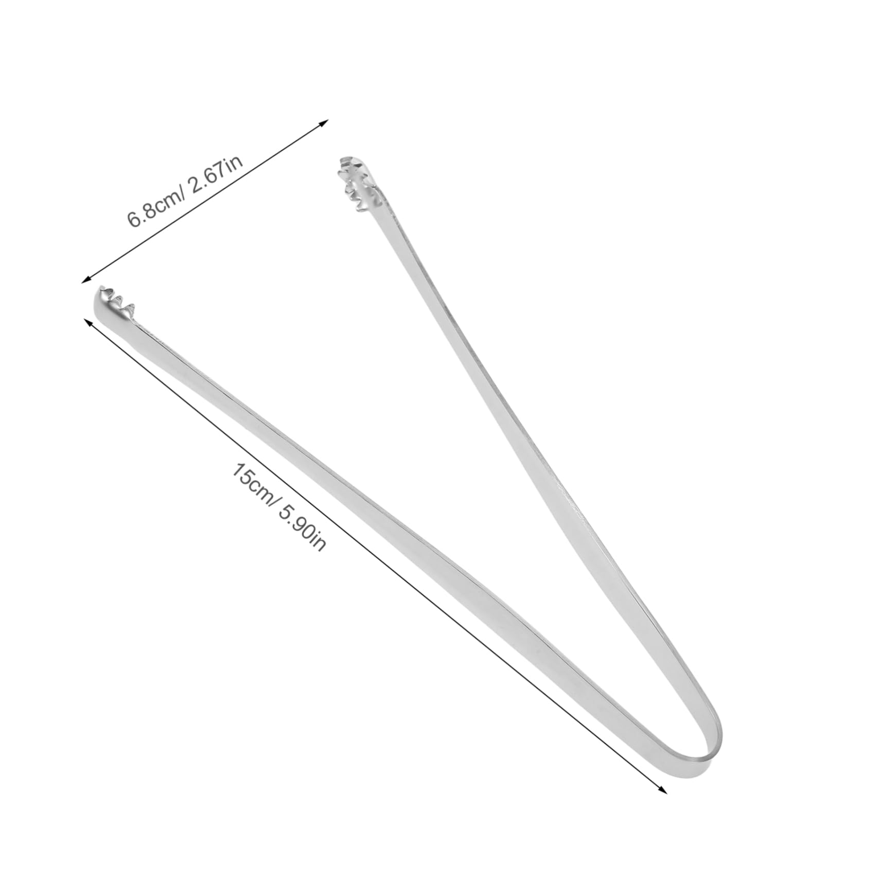 STOBAZA Ice Cube Tweezers Stainless Steel Tongs Long Handle Eggshell Remover Sugar Cube Tongs Non-slip Kitchen Tool Set