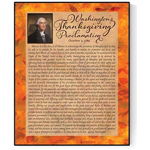 Geekilicious Art George Washington's Thanksgiving Proclamation | Holiday Artwork | Founding Father's Quote | Presidential Speech Poster | First President Cover