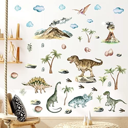Large Watercolor Dinosaur Wall Decals Creative Animal Dino