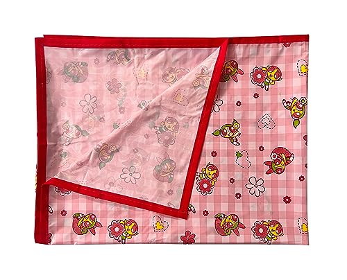 Image of EcoSoft Plastic Sheet,PVC Sheet for Kids,Rubber Sheet for Babies,Bed Wetting Protector(90 x 135 cm) (Pink PPG)