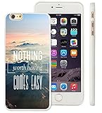 Iphone Case,Dseason Iphone 6 Plus Hard Case NEW fashionable Unique Design christian quotes nothing worth having comes easy