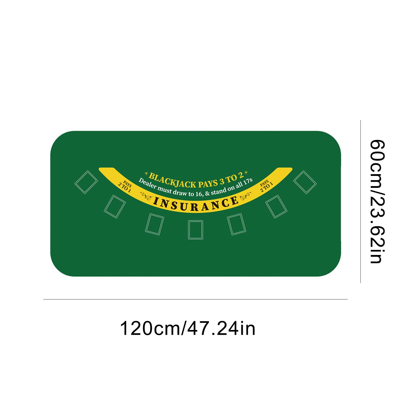 Tovaglia da poker – Tappeto da tavolo da poker 120 x 60 cm | Tappeto da | tavolo da poker antiscivolo, copritavolo a carte per sera, raccolta fondi, serate a tema
