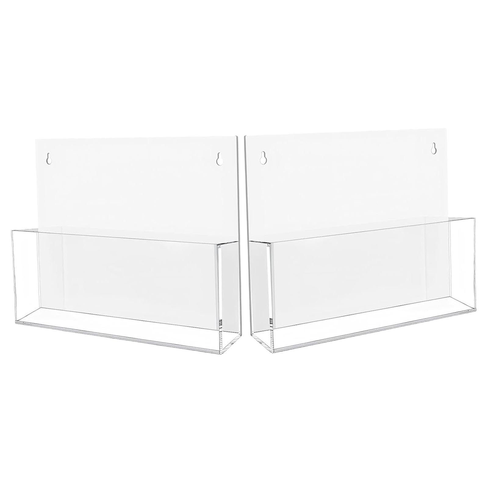 2Pcs Magazine Racks Acrylic Wall Mounted File Holders for Files Papers Books-image-27