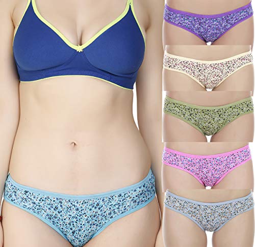 Image of FIMS - Fashion is my style Women's Cotton Hipsters Panties for Women, Soft Stretchable Cotton Fabric, Non-Padded, Multi-Color Panties, See Main Image to Check Nos of Panties You Will Get.