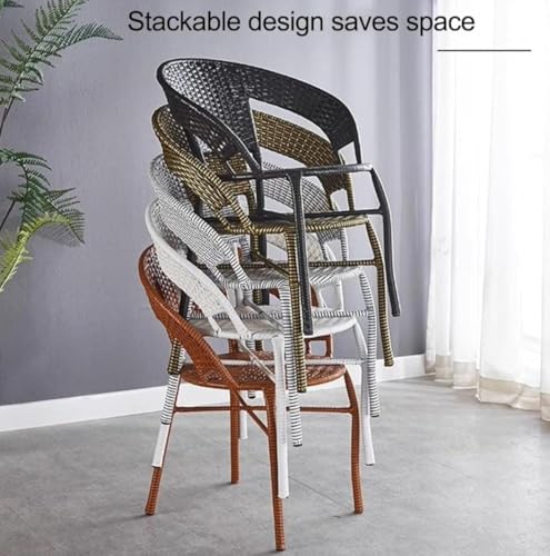 Image of 2+1 Outdoor Indoor Patio Furniture Sets Rattan Wicker Chair Patio Set Bistro Set Conversation Set Balcony Outdoor Garden Furniture Chair (Golden with Multicolor Cushion)
