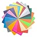 Premium Heat Transfer Vinyl Sheets, 12” x 10” Iron On Vinyl Pack, Set of 20 Assorted Colors, Use with Cricut, Silhouette Cameo, Heat Press & More, Perfect for T Shirts, Hats, Bags & Clothing