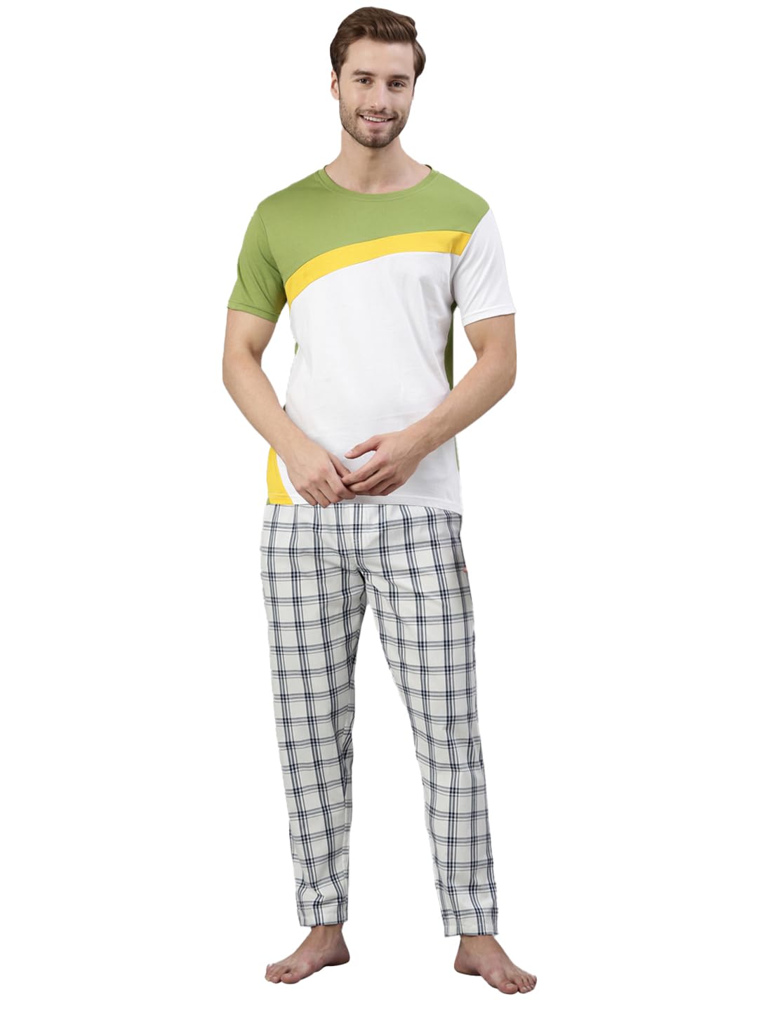 joven Men's Cotton Regular Fit Lounge Set | Pyjama Set | Nightsuit for Men | Mens Sleepwear | Tshirt with Pyjama Set-picture-24