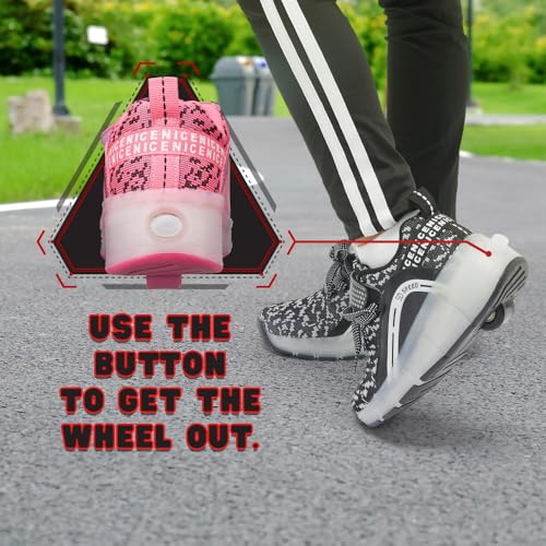 SDSPEED Kids Roller Skate Shoes with Single Wheel Shoes Sport Sneaker LED