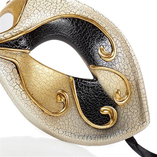 Masque de bal masqué vénitien rétro pour homme au design soigné - 4