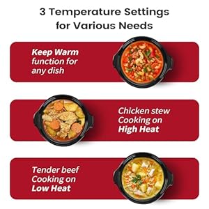 Koocsmallslowcooker2quartfreelinersincludedforeasycleanupupgradedceramicpotadjustabletempnutrientlossreductionstainlesssteelredround Urban Country Home Decor Kooc small slow cooker 2 quart free liners included for easy clean up upgraded ceramic pot adjustable temp nutrient loss reduction stainless steel red round urban country home decor