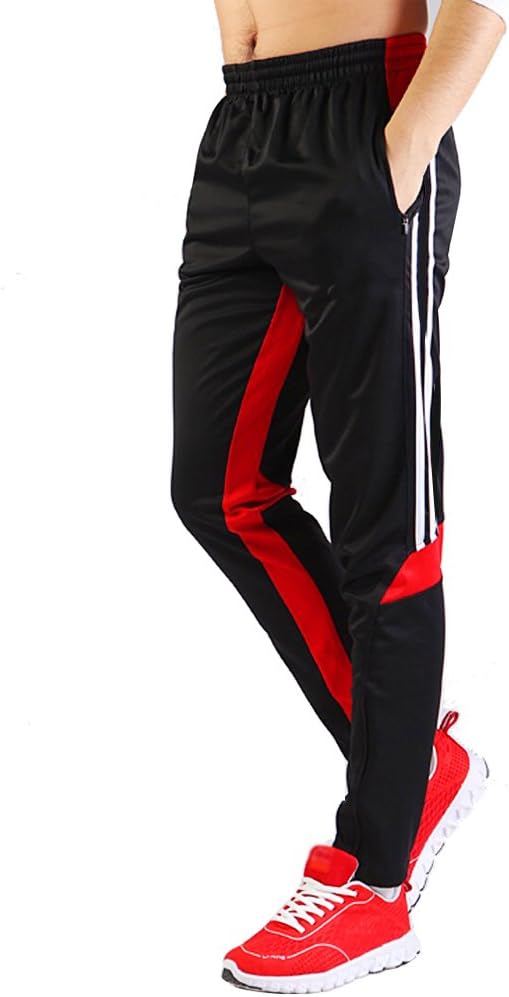 adidas red and black sweatpants