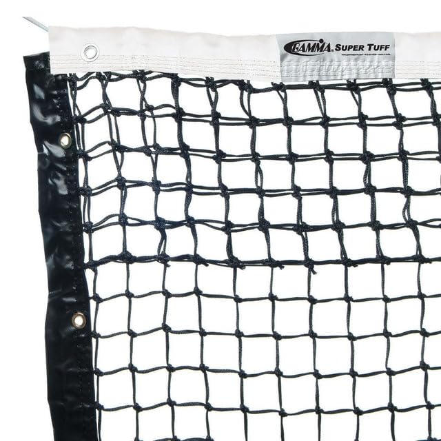 Gamma 3.5mm Super Tuff Tennis Net – Tapered, Polyester Headband - Optional Seasonal Court Maintenance Kit