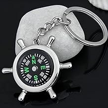 Compass Keychain Metal Anchor Design Pocket for Men and Women - Keyring for Auto Lovers - Accessory Gift, Navigator for Hiking, Trecking, Camping for Car, Bike Everyday use.