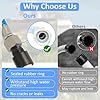 RV Black Tank Cleaning Wand, Cleaner Wand Black Tank Cleaner 304 Stainless Steel Build with Sealing Ring Flexible Hose High-Pressure Clog Remover for RV Cleaning