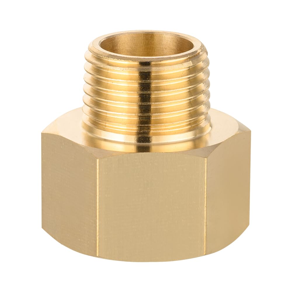 EFIELD Accesorios de latón, adaptador reductor de tubo macho x hembra (1/2 pulgada macho x 3/4 pulgadas hembra, 10)