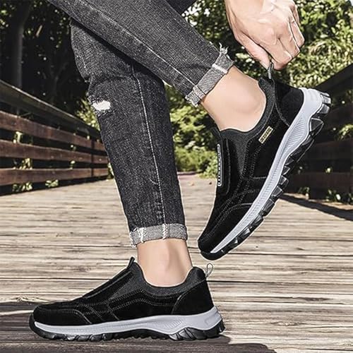 Ideacloth Shoes for Men, Comfortable Waterproof Orthopedic Walking Shoes, Casual Slip-On Hiking Shoe Anti-Slip4