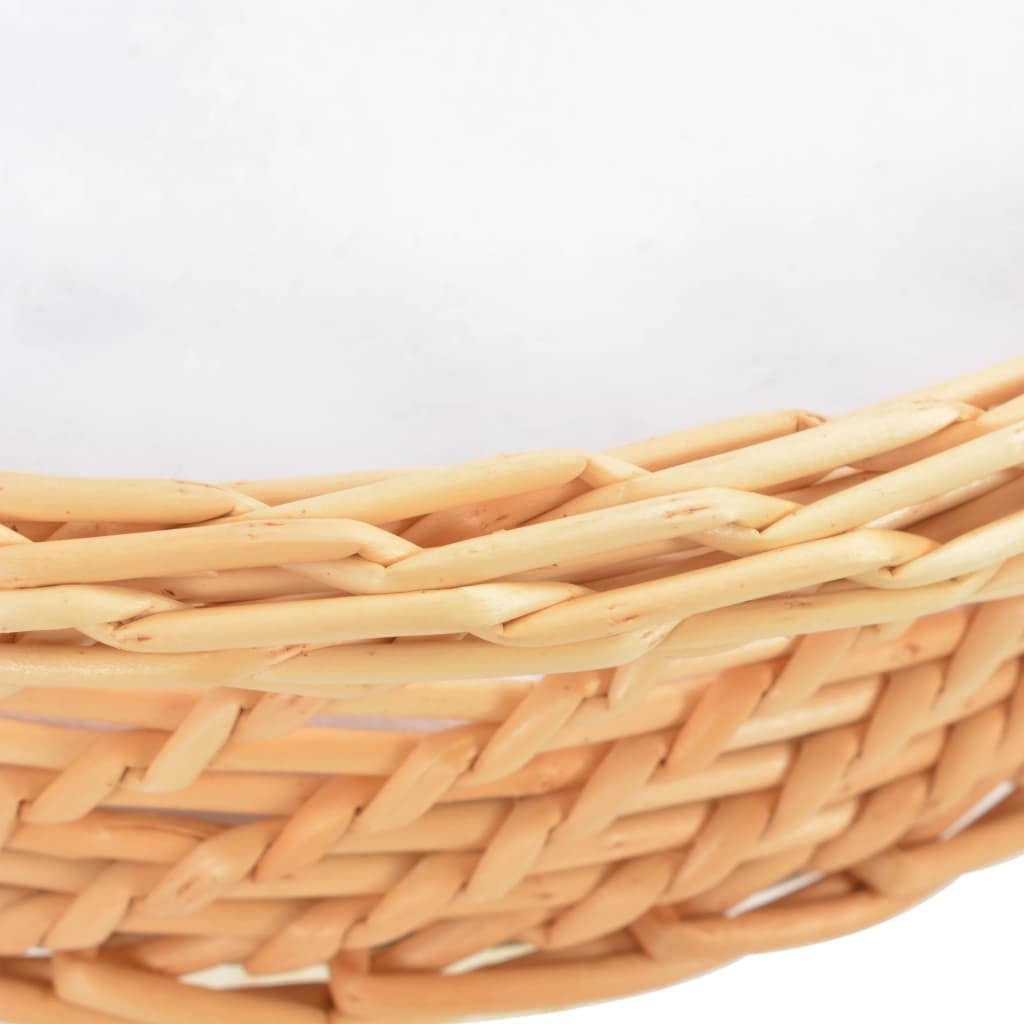 Katzen-Kratzbaum aus natürlichem Weidenholz mit Sisal-Kratzsäulen 85 cm Höhe, 3 Weidenkörbe, abnehmbare Kissen, stabiles Holz-Massiv Naturdesign für Indoor Katzenpflege und Kletterspaß