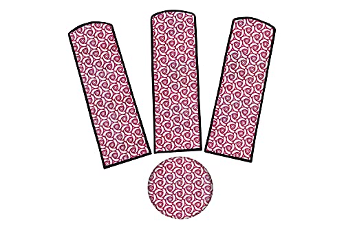 Image of Stylista Waterproof & Dustproof Three Blade Ceiling Fan Cover with attachable Enclosure Set of 4 Fan Covers Packed Pattern Pink