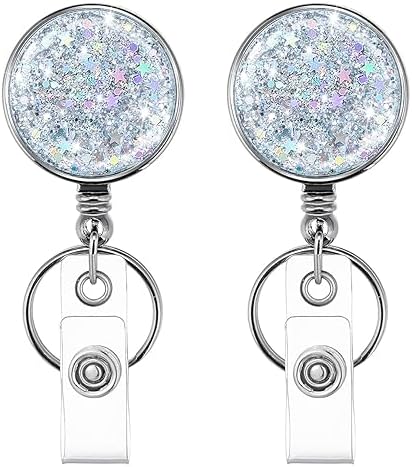 Boutilon Retractable Badge Reel With Card Holder - Colorful ID Badge Holder For Work & School