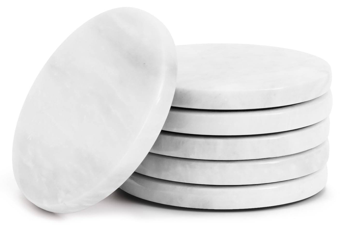 Sottobicchieri Per Bevande Sottobicchieri Eleganti Set 6 Sottobicchieri In Marmo Travertino - Con Supporto, 8.9cm, Beige, Artigianali Sottobicchieri Ardesia Sottobicchieri Ceramica