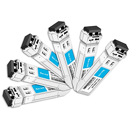 Image of Fiber Mall SFP 10G SR for HPE ProCurve J9150A HPE Aruba J9150D 10GBASE-SR SFP+ 850nm 300m MMF DOM Transceiver Module Pack of 6