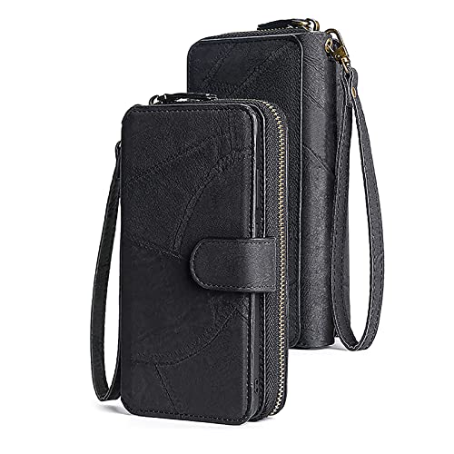 Funda tipo cartera para iPhone 14 Pro Max multifunción desmontable negra