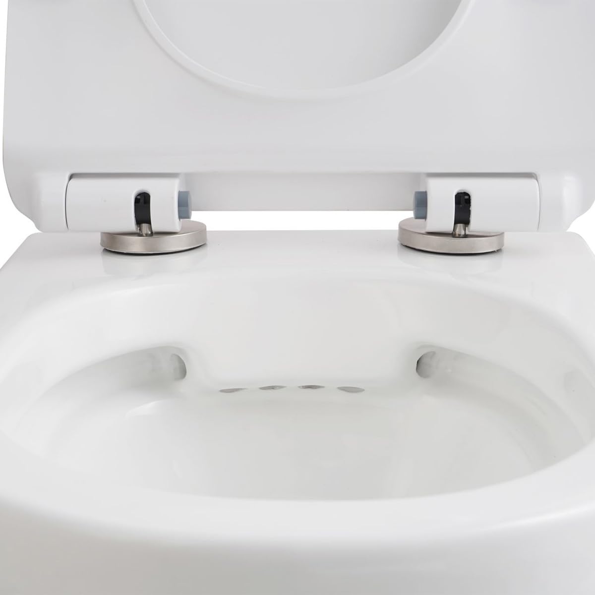 Belvit Wand-WC Komplettset, Vorwandelement 75-82 cm, Spülrandlos, Weiß